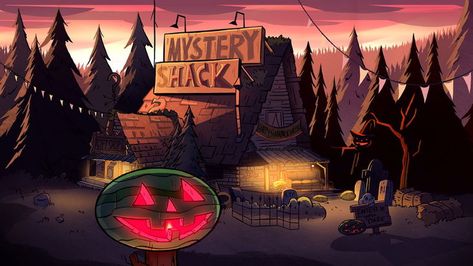 Gravity Falls Oregon, Gravity Falls Wiki, Witches Wheel, Dipper Y Mabel, Helloween Wallpaper, Mystery Shack, Dipper And Mabel, Cute Laptop Wallpaper, Love Halloween