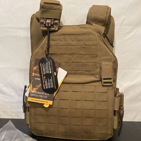 Emerson Combat Assault PLate Carrier With ROC Tactical Vest EM7404 tan