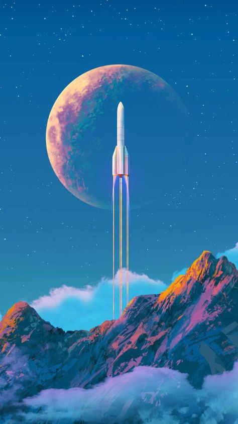 Rocket Launch On Alien Planet IPhone Wallpaper - IPhone Wallpapers : iPhone Wallpapers Rocket Wallpaper, Rocket Launch, Planets Wallpaper, Ipad Background, Drawing Wallpaper, Art Journal Therapy, Iphone Wallpaper Images, Alien Planet, Free Iphone Wallpaper