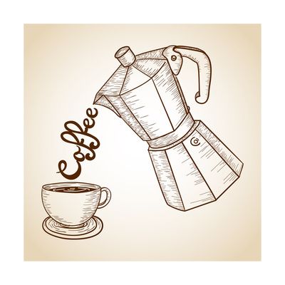 Cienpies, Prints and Posters at Art.com  coffee Coloring Illustration, Text Illustration, Coffee History, Coffee Jars, Coffee Serving, Coffee Illustration, Creative Pictures, Vintage Cups, Online Wall Art