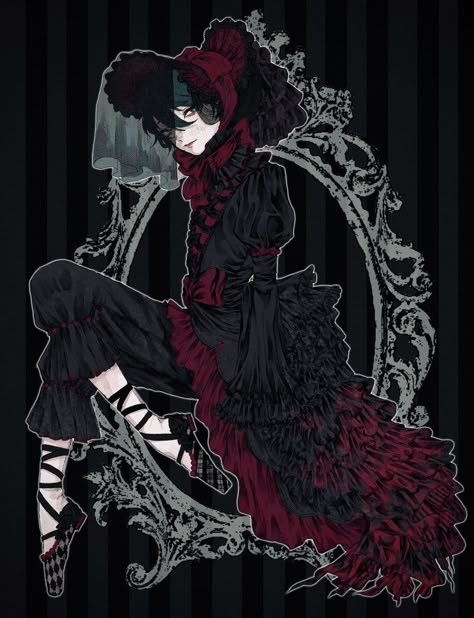 Vkei Drawing, Gothic Character Design, Gothic Oc, Gothic Characters, Ethereal Art, Cute Art Styles, Ensemble Stars, Gothic Art, Sketchbook Art Inspiration