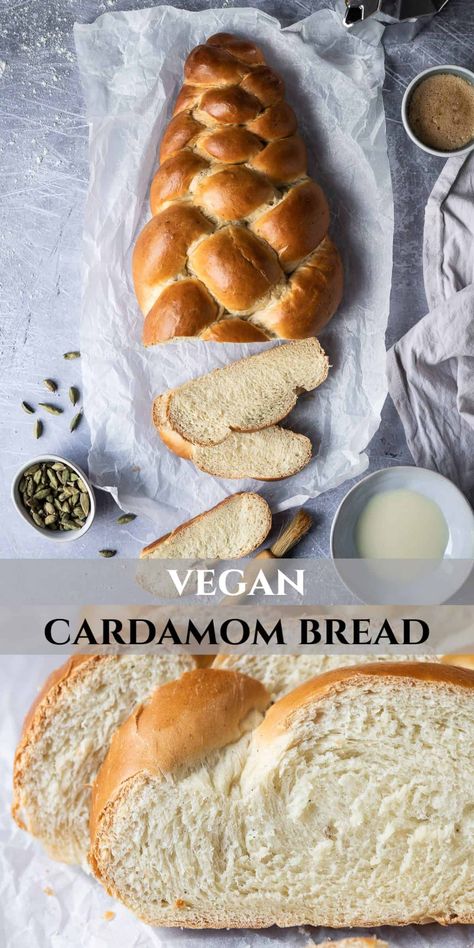 Cardamom Bread, Pinterest Collage, Vegan Bread Recipe, Vegan Party Food, Vegan Bakery, Cholesterol Diet, Vegan Bread, Bread Box, Low Cholesterol