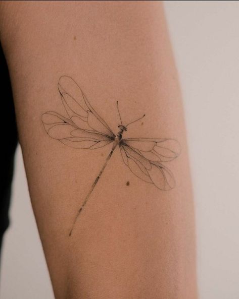 Aesthetic Tattoo Ideas, Small Dragonfly Tattoo, Flying Tattoo, Dragonfly Tattoo Design, 20 Aesthetic, Inspiration Tattoos, Dragonfly Tattoo, Classy Tattoos, Discreet Tattoos