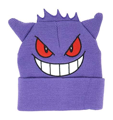 Pokemon Beanie, Pokemon Hat, Pokemon Merchandise, Beanie With Ears, Cute Beanies, Purple Hats, Tall Hoodies, Big Face, Beanie Cap