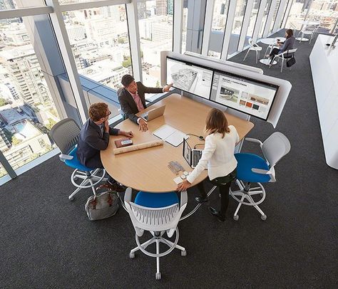 Office Collaboration Space, Meeting Room Design Office, Office Layout Plan, Open Office Design, Creative Office Design, Coworking Space Design, Meeting Office, Group Meeting, Meeting Room Design