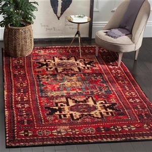 Safavieh Vintage Hamadan Rug - 2' 6" x 5' - Multicoloured | Lowe's Canada Multicolored Rug, Persian Motifs, Nursery Rug, Rug Direct, Traditional Area Rug, Distressed Rug, Area Rug Runners, Outlet Store, Red Area Rug