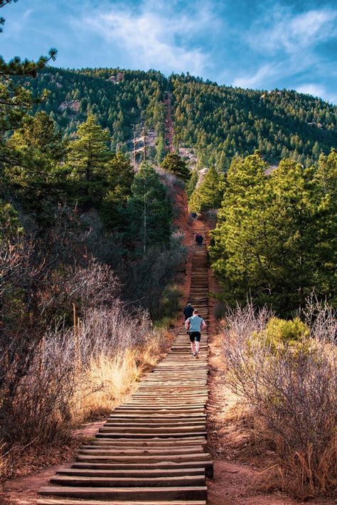 Manitou Incline Hike in Colorado | Pikes Peak Region Attractions Colorado Springs Hikes, Manitou Incline, Things To Do In Colorado, Pikes Peak Colorado, Manitou Springs, Spring Hiking, Colorado Vacation, Colorado Hiking, Colorado Travel