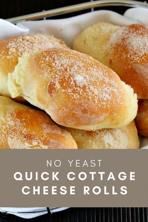 Quick Bread For Dinner, Cottage Cheese Pastry, Easy Fresh Bread Recipes, Healthy Bread Rolls, Cottage Cheese Buns Recipe, How To Eat Cottage Cheese Healthy, Cottage Cheese Dinner Rolls, Recipes To Use Up Cottage Cheese, Keto Bread With Cottage Cheese