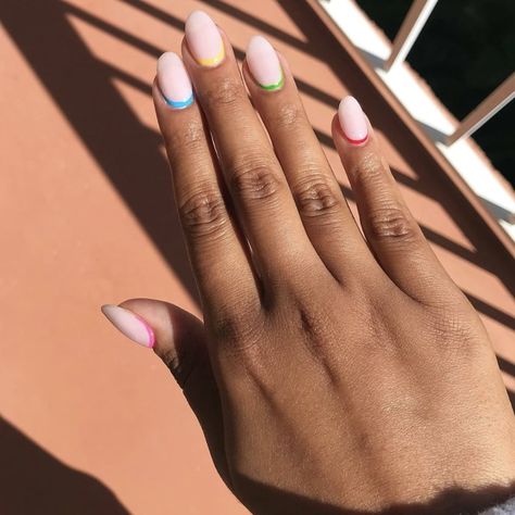 The Inverted French Manicure Is Our Favorite Spin on the Classic Look Upside Down French Nails, Best French Manicure, Colored French Nails, Reverse French Nails, French Manicure Ideas, Ombre French Nails, Reverse French Manicure, Classic Nail Designs, Classic Nail Art