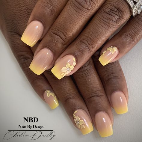 Long Acrylic Nails Yellow, Nails On Dark Skin, Trendy Summer Nails 2023, Acrylic Nails Yellow, Sunflower Nail Art, Yellow Nail Art, Yellow Nails Design, Sunflower Nails, Nails Yellow