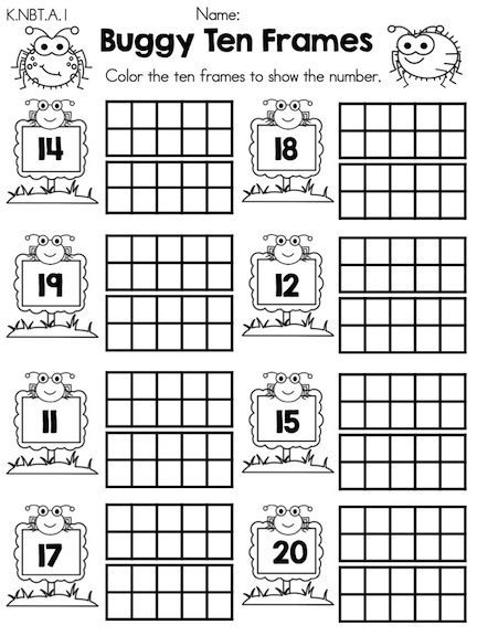 Teen+Number+Worksheets+Kindergarten Spring Math Kindergarten, Ten Frames Kindergarten, Number Worksheets Kindergarten, Kindergarten Addition Worksheets, Spring Kindergarten, Teen Numbers, Math Number Sense, Kindergarten Worksheets Printable, Ten Frames