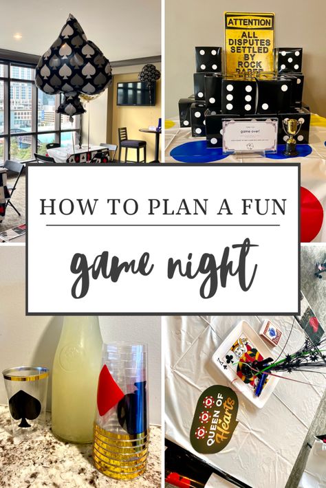 Game Night Themes For Adults, Hosting A Game Night, Game Night Theme Party For Adults, Game Night Party Decorations, Adult Game Night Ideas, Board Game Night Party, Game Night Aesthetic, Adult Game Night Party, Game Night Decorations