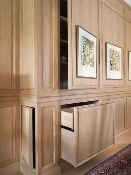 Millwork Details, Hidden Shelf, Hidden Spaces, Kabinet Dapur, Hidden Rooms, Secret Rooms, Design Del Prodotto, Architectural Details, Hidden Storage