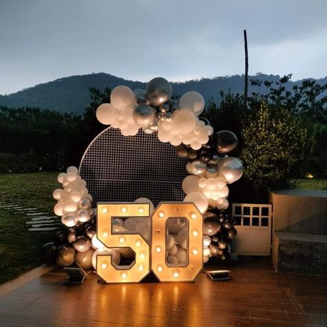 Chic 50th Birthday Party Decor, Birthday 50th Woman Decorations, Fifty Birthday Party Ideas For Women, 50th Party Ideas For Women, 50th Birthday Party Ideas For Woman, 50th Birthday Party Ideas For Women, Mom 50th Birthday Ideas, Mama Mia Birthday Party, 50th Birthday Decoration Ideas