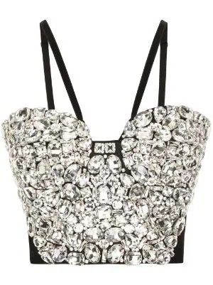 Sparkly Bra, Silver Crop Top, Bead Bra, Embellished Crop Top, Beaded Shirt, Crop Top Skirt, Embellished Top, Crystal Embellishment, Bra Top