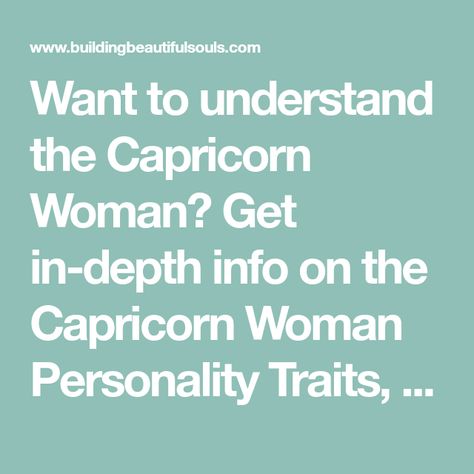 Want to understand the Capricorn Woman? Get in-depth info on the Capricorn Woman Personality Traits, likes/dislikes in love & bed, compatibility and more! All About Capricorn, Love Bed, About Capricorn, Capricorn Woman, Capricorn Traits, Capricorn Women, Likes And Dislikes, Love Compatibility, Zodiac Traits