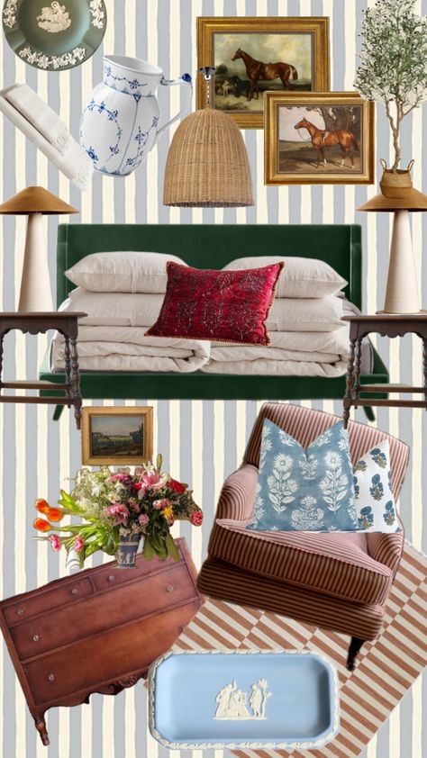 Home bedroom refresh #refresh #home #bedroom #farmhouse #eclectic #bedroomideas #roomideas #room #roomdecor #bedroomaesthetic #design #homeinspo #bedroominspo #fyp #color #homebedroomrefresh #luluandgeorgia Maximalist Decor Bedroom, Eclectic Cottagecore, Vintage Maximalist Decor, Farmhouse Eclectic, Refresh Home, Dream Bedroom Inspiration, Cottagecore Home, Bedroom Farmhouse, Home Board