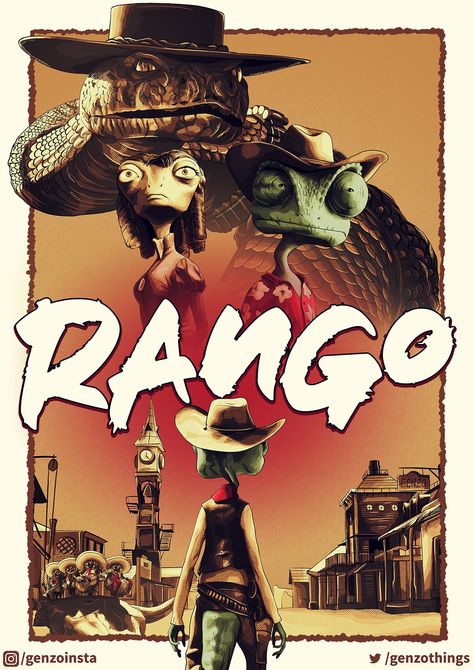 Rango Movie, Western Artwork, Film Posters Art, Movie Poster Art, Musical Movies, Movie Game, Film Posters, Movie Characters, Family Pet