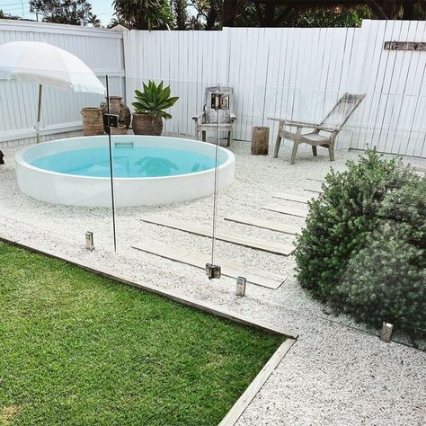 9 Plunge Pool Ideas | Family Handyman Small Pool Ideas, Tank Pools, Sunken Hot Tub, Tub Deck, Pools For Small Yards, Cheap Pool, Semi Inground Pools, Hot Tub Deck, Stock Tank Pool