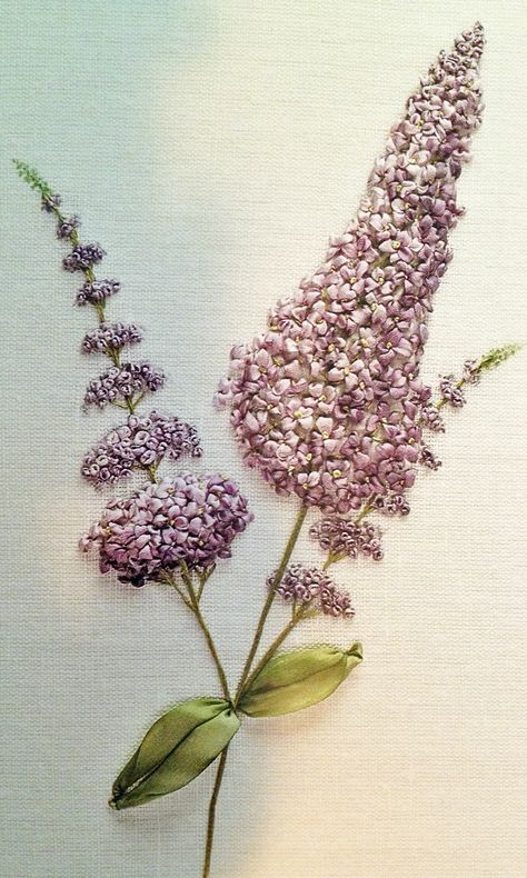 Bush Embroidery, Hand Ideas, Silk Ribbon Embroidery Patterns, Butterfly Bush, Brazilian Embroidery, Ribbon Art, Ribbon Work, Silk Ribbon Embroidery, Embroidery Ideas