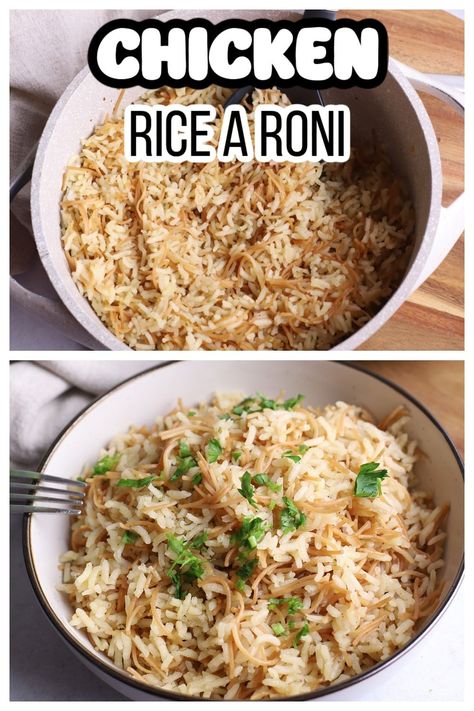 Making Homemade Rice A Roni from scratch is the easiest way when. you are craving a nostalgic taste of your childhood. With just a few simple ingredients you can enjoy a delicious and satisfying meal with loads of flavor and memories. Chicken And Rice A Roni, Chicken Rice A Roni, Homemade Rice A Roni, Lemon Dill Chicken, Cracker Barrel Chicken, Rice A Roni, Making Chicken, Vermicelli Noodles, Rice Vermicelli