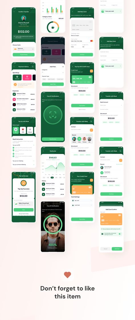 Wepay App - Modern E-wallet App - is a High-Quality and Atomic UI Design Kit. Suitable for industry : - E-wallet App - Finance App - E-banking App - Payment App Perfect match for Website and Mobile UI Application & Useful Scene Creator. This set will be very useful for Designers, Developers, Startups and Design Agencies to speed up the design process. Mobile App Ui Design Inspiration, Ux App Design, App Design Layout, Finance App, Wallet Design, Banking App, Mobile Ui Design, Mobile Payments, App Design Inspiration