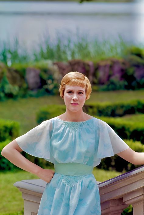 Julie Andrews - The Sound of Music - 1965 Julie Andrews Aesthetic, Julie Andrews Sound Of Music, Sound Of Music Costumes, Jessica Andrews, Pretty Costume, The Sound Of Music, Julie Andrews, Movies Outfit, Famous Movies