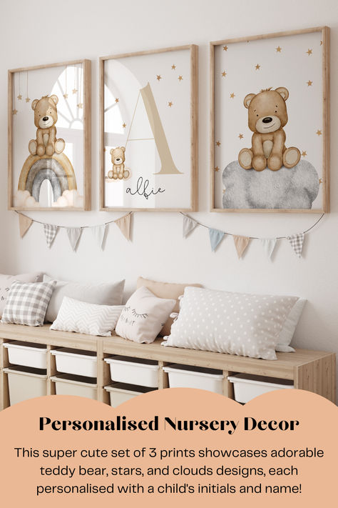 Teddy Bear Themed Nursery, Bear Theme Nursery, Teddy Bear Nursery Theme, Bear Nursery Theme, Teddy Bear Nursery Decor, Teddy Bear Wall, Teddy Bear Nursery, Bear Baby Shower Theme, Bear Nursery Decor