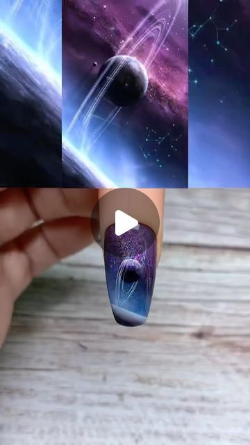 Galaxy Nail Art, Galaxy Nails, Nail Gel, Nail Art Tutorial, Makeup Hair, Starry Sky, Nails Nails, Nail Trends, Hair And Nails