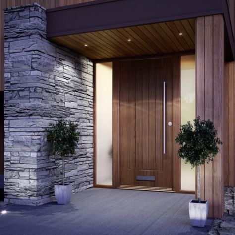 Front Door Ideas | Modern Front Doors | Wooden Front Doors | Classic Front Doors | Traditional Front Doors |Front Door Colours | Front Door Inspiration | Composite Doors | Rockdoor Front Door Lighting, Modern Entrance Door, Composite Doors, Modern Exterior Doors, Contemporary Front Doors, Main Entrance Door Design, Sliding Door Design, Modern Entrance, Modern Front Door