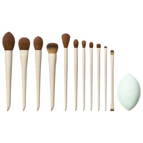 Morphe x Ariel Signature Look 12-Piece Face & Eye Brush Set - Morphe | Sephora Morphe Brushes Set, Jenner Makeup, Powder Contour, Eye Brushes Set, Kylie Jenner Makeup, Best Makeup Brushes, Cream Contour, Eye Makeup Brushes, Contour Brush