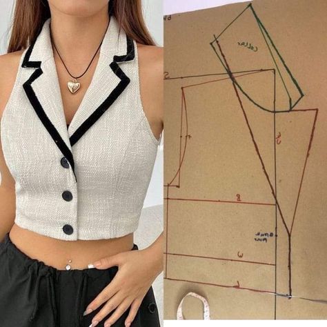 Women Coat Pattern, How To Sew Collar On Shirt, ကော်လံ Pattern, Blazer Collar Pattern, Sewing Patterns Shirts & Tops, Coat Collar Pattern, Shirt Collar Pattern, Clothing Pattern Design, Dress Patterns Diy