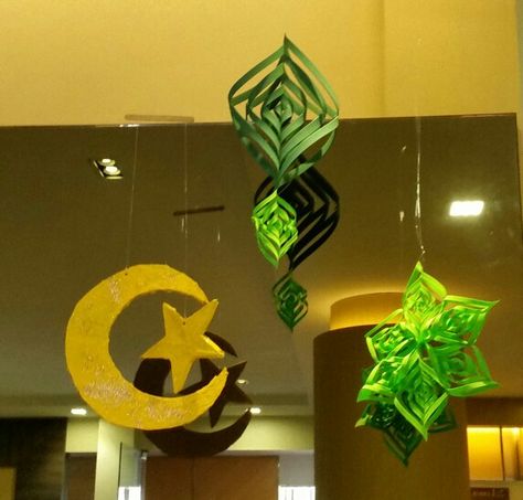 DIY Raya decoration Raya Decoration, Eid Ul Fitr Decorations, Eid Crafts, Eid Ul Fitr, Hari Raya, Classroom Decorations, Quick Saves, Art