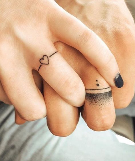 Wedding ink that gives a whole new meaning to forever. Ring Tattoo Ideas, Wedding Ring Finger Tattoos, Ring Tattoo Designs, Wedding Band Tattoo, Ring Tattoo, Wedding Ring Finger, Tattoo Spots, Wedding Ring Tattoo, Finger Tattoo For Women