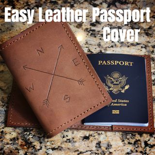 Easy Leather Passport Cover : 7 Steps (with Pictures) - Instructables Beginner Leather Projects, Diy Leather Passport Holder, Small Leather Projects, Leatherwork Projects, Journal Cover Design, Leathercraft Ideas, Leathercraft Projects, Art Du Cuir, Diy Leather Working