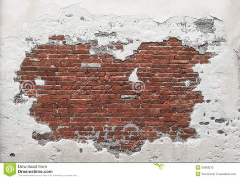 exposed brick walls in an old building | Grunge Destroyed Brick and Concrete Wall on an Old Building in Italy. Wall Concrete, Brick Wall Backdrop, Brick Wall Texture, Red Rabbit, Concrete Texture, Exposed Brick Walls, Brick Walls, Fabric Wall Art, Old Wall