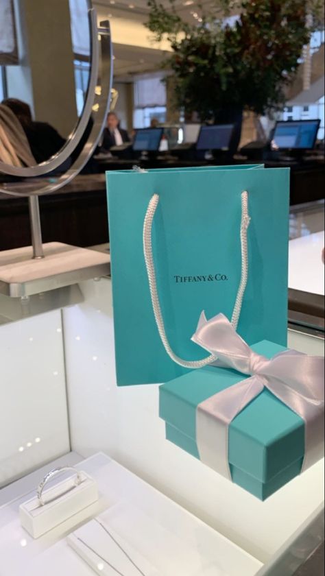 Tiffanys Aesthetic, Tiffany And Co Gift, Tiffany & Co, Tiffany And Co Aesthetic, Tiffany Blue Wallpapers, Gold Inspo, Cartier Love Wedding Band, Tiffany Girls, Cute Travel Outfits