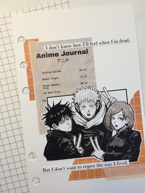 Jujutsu Kaisen Journal, Diy Doll Suitcase, Anime Journal, Diary Covers, Bullet Journal Mood, Bullet Journal Diy, Bullet Journal Design Ideas, Art Diary, Journal Themes