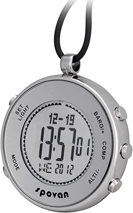 Spovan Digital Pocket Watches Altimeter Barometer Compass Outdoor Hiking Fob Watch: Amazon.co.uk: Electronics Digital Pocket Watch, Watches For Men Unique, Watches Silver, Altimeter, Silver Pocket Watch, Fob Watch, Barometer, Pocket Clip, Pocket Watches