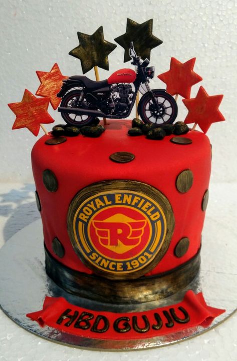 Royal Enfield Cake Designs, Royal Enfield Cake Ideas, Bike Cakes, Chocolate Cake Designs, 30th Birthday Decorations, Designer Cakes, Indian Wedding Cakes, Beautiful Birthday Cakes, Beautiful Birthday