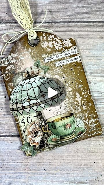 Vicky Papaioannou on Instagram: "mixed media tag today! Remember these tag designs can be easily turned into a mini art journal or a card design. All sizes are similar. Here is how I made my tag using fun mixed media techniques! #MixedMediaArt #ArtTutorial #DIYCrafts

STEP BY STEP:
💠 apply pink acrylic paint with a dry brush - don’t cover everything
💠 use stencils and stamping to add visual texture
💠 add rub-ons for extra interest
💠 create a cluster with ephemera
💠 use a motivational quote to brighten your day
💠 finish off with white splatters and add some ribbon

SUPPLIES:
💬 Ready to create your own? Leave a comment with the keyword ‘supplies’ and check your messages for the link to the full list of materials! 
#mixedmedia #mixedmediatag #mixedmediaart #scrapbooking #gifttag #craft Mixed Media Tags Tutorials, Mixed Media Cards Ideas, Mixed Media Cards Tutorial, Art Techniques Tutorial, Vicky Papaioannou, Mini Art Journal, Mixed Media Art Techniques, Teacher Gift Tags, Mixed Media Cards