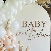 Balloon Arch Decorations, Baby In Bloom, Arch Decoration, Bloom Baby, Girl Baby Shower Decorations, Entryway Wall, Baby Shower Backdrop, Wall Decor Stickers