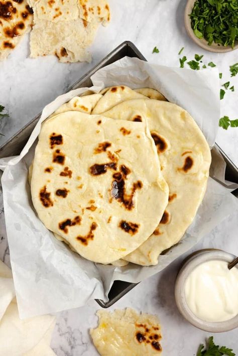 Naan Bread Recipe No Yeast, Sourdough Naan Bread Recipe, Sourdough Naan, Sourdough Discard Recipes, Farmhouse On Boone, Instant Pot Yogurt, Making Sourdough Bread, Recipes With Naan Bread, Sourdough Starter Discard Recipe