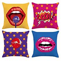 Fun Cushions, Throw Pillow Styling, Home Decor Sets, Sofa Couch Bed, Art Pop, Patterned Throw Pillows, Decorative Throw Pillow Covers, Blue Pillows, Velvet Cushions