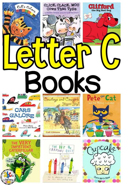 Reading Letter C Books is such a fun for your kids to practice letter recognition, beginning sounds, and much more! Letter C Books For Preschool, Letter C Preschool, Books For Preschool, Concepts Of Print, Letter Recognition Activities, Letter Of The Week, Teaching Letters, Preschool Letters, Letter Activities