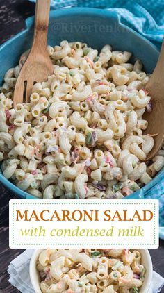 Recipes Sweetened Condensed Milk, Sweet Macaroni Salad Recipe, Filipino Macaroni Salad, Sweet Macaroni Salad, Sweet Pasta Salads, The Best Macaroni Salad, Creamy Macaroni Salad, Chicken Macaroni Salad, Creamy Pasta Salads