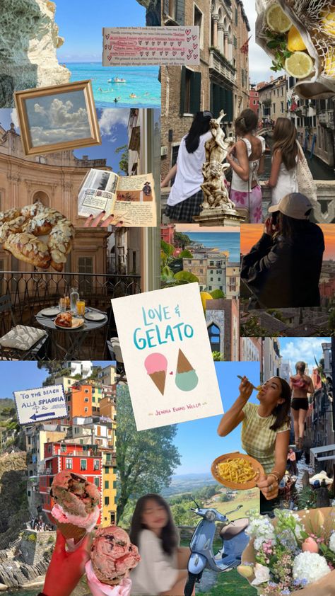 Love and gelato aesthetic 🍋🏛️🍨 Love And Gelato Aesthetic, Gelato Aesthetic, Love Gelato, Love And Gelato, Collage