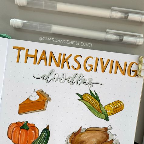 Thanksgiving Journal, November Planner Ideas, Thanksgiving Doodles, November Bullet Journal Ideas, Thanksgiving Bullet Journal, November Bullet Journal, November Bullet Journal Cover, Thanksgiving Bullet Journal Ideas, November Cover Page Bullet Journal