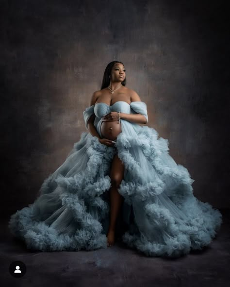 Blue Maternity Shoot Black Women, Cloud Maternity Shoot, Blue Maternity Dress Photo Shoot, Blue Maternity Shoot, Diorama Photography, Black Women Maternity Shoot, Maternity Shoot Black Women, Maternity Dress Photoshoot, Maturity Shoot