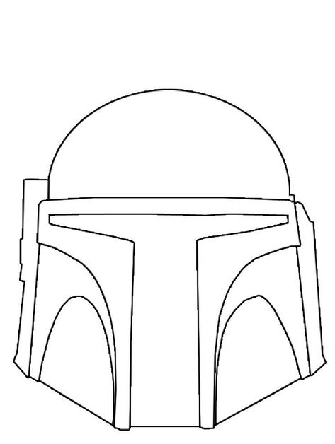 Boba Fett Coloring Pages - Best Coloring Pages For Kids Boba Fett Mask, Boba Fett Cake, Valentine's Boxes, Mask Template Printable, Star Wars Quilt, Helmet Drawing, Coloring Mask, Cardboard Costume, Plywood Wall